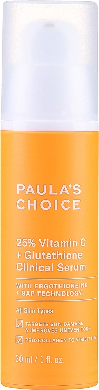 25% Vitamin C + Glutathione Face Serum - Paula's Choice 25% Vitamin C + Glutathione Clinical Serum — photo N1