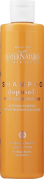 Revitalizing Shampoo for Dry & Sun-Damaged Hair - MaterNatura Aftersun Shampoo With Pomegranate Blossom — photo N1