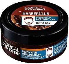 Fragrances, Perfumes, Cosmetics Hair Clay - L'Oreal Men Expert Extreme Barber Club Messy Hair Molding Clay