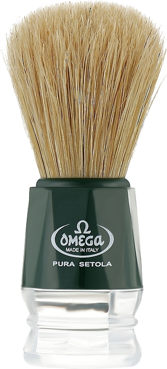 Shaving Brush, 10018, green - Omega — photo N1