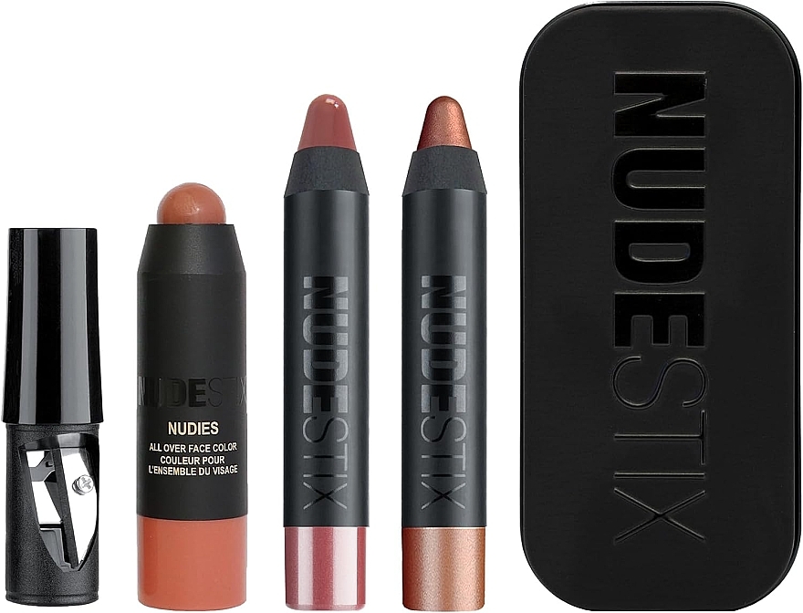 セット - Nudestix Mini Sunset ヌードきっと (ブラシ/1.8g + l/バーム/2.5g + e/ペン/2.5g) — photo N1