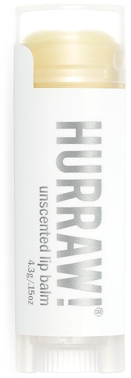 Lip Balm "Unflavored' - Hurraw! Unscented Lip Balm Fragrance Free — photo N1