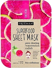 Fragrances, Perfumes, Cosmetics Facial Sheet Mask - Freeman Superfood Sheet Mask Pore Clearing Watermelon Radish