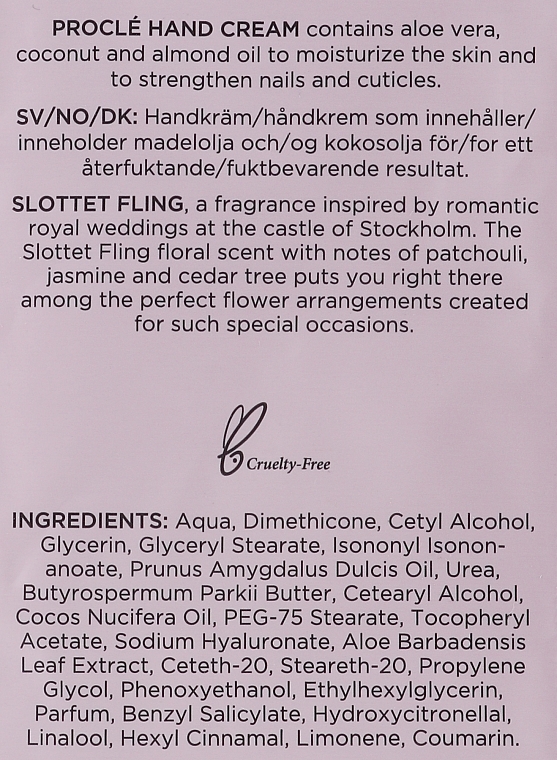 Hand Cream - Procle Hand Cream Slottet Fling (sample) — photo N2