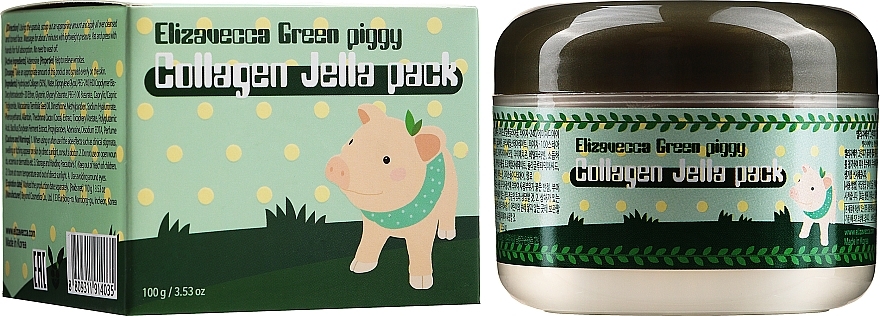 Collagen Face Mask - Elizavecca Face Care Green piggy Collagen Jella Pack — photo N5