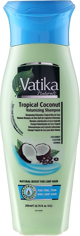 Volumizing Coconut Shampoo - Dabur Vatika Tropical Coconut Volumizing Shampoo — photo N2