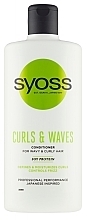 Fragrances, Perfumes, Cosmetics Curly & Wavy Hair Conditioner - Syoss Curls & Waves Conditioner With Soi Protein