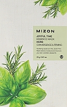 Fragrances, Perfumes, Cosmetics Herbal Face Sheet Mask - Mizon Joyful Time Essence Mask Herb