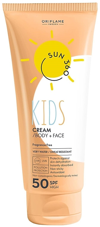 Kids Sunscreen Cream for Face and Body - Oriflame Sun 360 Kids Cream SPF 50 — photo N1