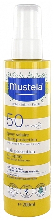 Face & Body Sun Spray - Mustela Bebe High Protection Sun Spray SPF 50 — photo N1