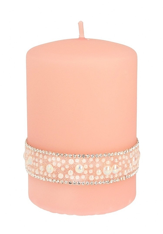 Decorative Candle, 7x10 cm, rose gold - Artman Crystal Pearl — photo N2