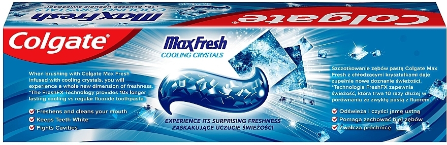 Toothpaste - Colgate Max Fresh Cooling Crystals +10 Longer Lasting Cooling — photo N3