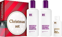 Fragrances, Perfumes, Cosmetics Set - Brazil Keratin Christmas Coconut Set (sch/300ml + cond/300ml + oil/100ml)