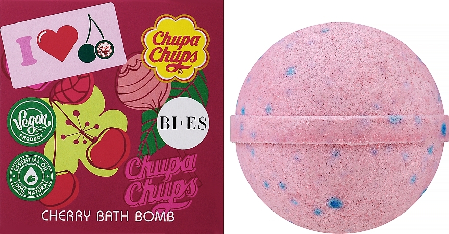 Bath Bomb - Bi-es Chupa Chups Cherry Juicy Bath Bomb — photo N4
