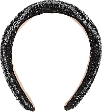 Hair Band, FA-5753, black with sequins - Donegal — photo N1