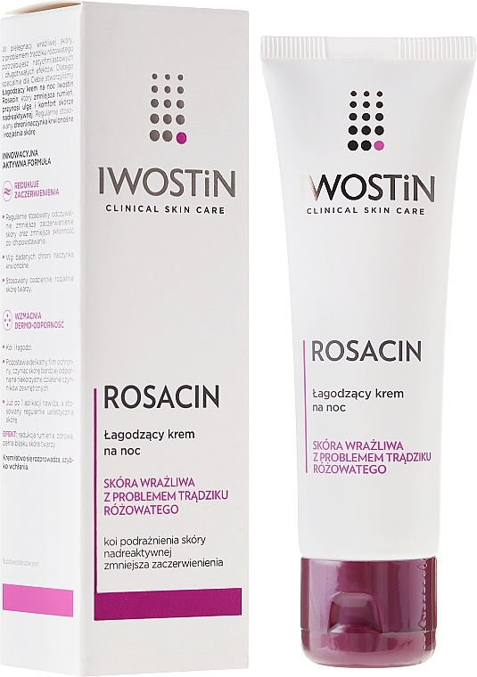 Soothing Night Face Cream - Iwostin Rosacin Redness Reducing Night Cream — photo N1