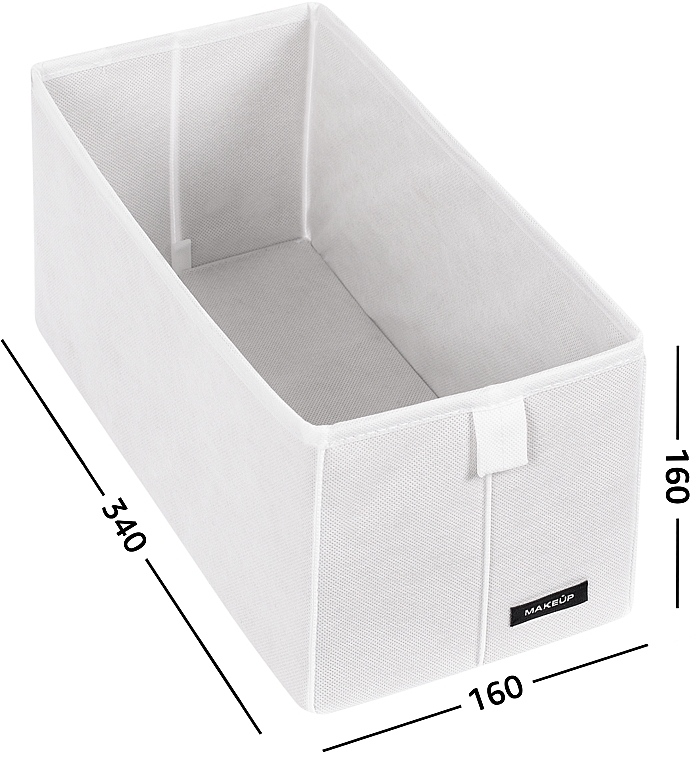 Storage Organiser 'Home', S, white 34x16x16 cm - MAKEUP Drawer Underwear Cosmetic Organizer White — photo N2