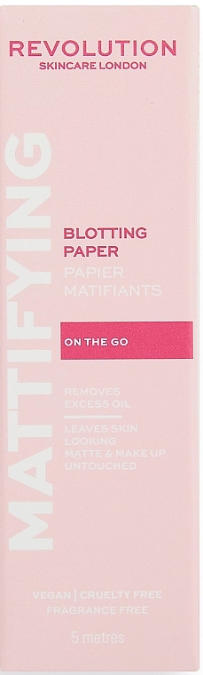 Mattifying Paper Face Towels - Revolution Skincare Mattifying Blotting Papers — photo N2