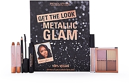 Set, 6 products - Makeup Revolution Get The Look: Metallic Glam Makeup Gift Set — photo N1