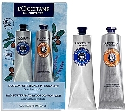 Fragrances, Perfumes, Cosmetics Set - L'Occitane en Provence Hand & Foot (h/cr/150ml + f/cr/150ml)