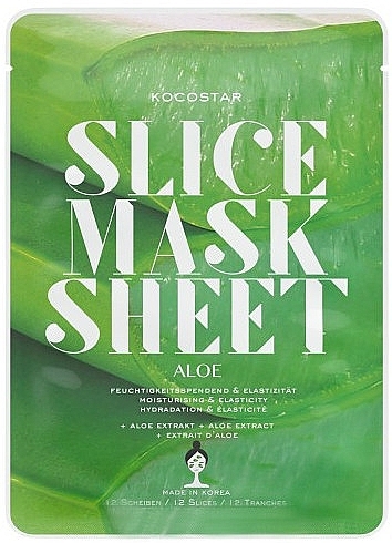 Facial Sheet Mask "Aloe Vera" - Kocostar Slice Mask Sheet Aloe — photo N1