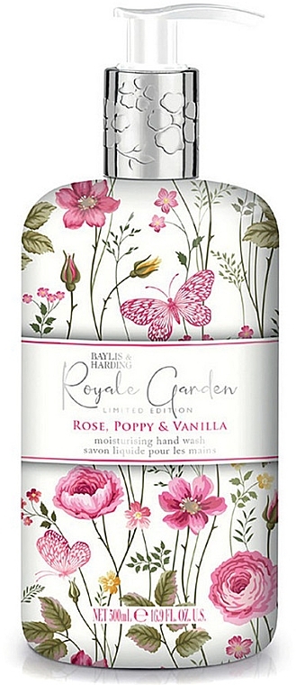 Hand Liquid Soap - Baylis & Harding Royale Garden Rose Poppy And Vanilla Hand Wash — photo N1