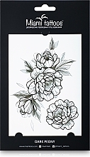 Fragrances, Perfumes, Cosmetics Black Temporary Tattoo - Miami Tattoos Dark Peony