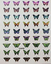 Fragrances, Perfumes, Cosmetics Self-Adhesive Colored Butterflies Nail Stickers, 0086 - Deni Carte