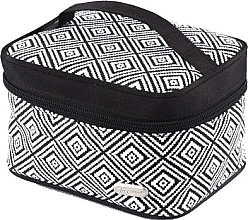 Makeup Bag "Rhombus" geometric print, 93784, black - Top Choice — photo N1