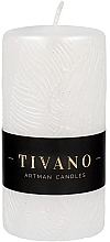 Fragrances, Perfumes, Cosmetics Decorative Candle, 7x14 cm, white - Artman Tivano