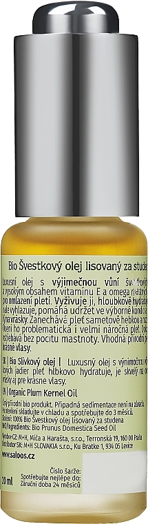 Vegetable Organic Plum Oil - Saloos Vegetable Organic Oil — photo N2