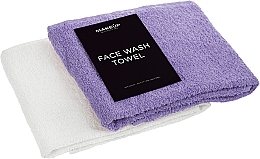 Face Towel Set 'Twins', white and pink - MAKEUP Face Towel Set Pink + White — photo N2