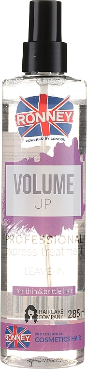 Volumizing Spray for Weak & Thin Hair - Ronney Volume Up Professional Express Treatment Leave-In — photo N1