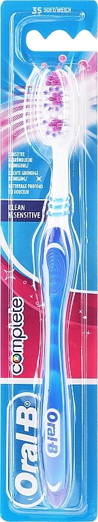 Soft Toothbrush, dark blue - Oral-B Complete Clean&Sensitive Soft Toothbrush — photo N1