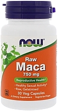 Dietary Supplement "Raw Maca", 750mg - Now Foods Raw Maca Veg Capsules — photo N1