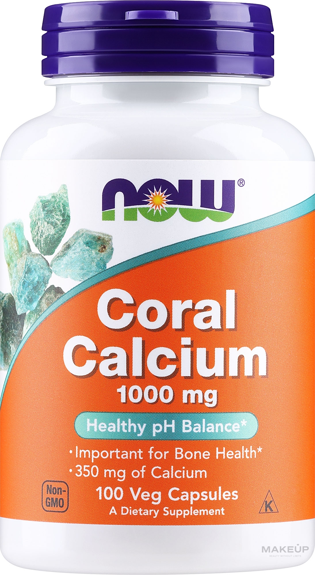 Calcium in Capsules, 100pcs - Now Foods Coral Calcium — photo 100 ЊВ.