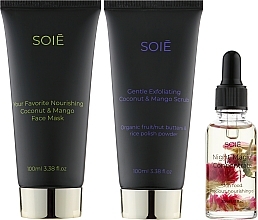 Fragrances, Perfumes, Cosmetics Face Care Set - Soie (oil/30ml + mask/100ml + scrub/100 ml)