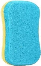 Massage Body Sponge, yellow-blue - Sanel Fit Kosc — photo N2