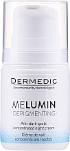 Fragrances, Perfumes, Cosmetics Depigmenting Night Cream - Dermedic MeLumin Depigmenting Night Cream