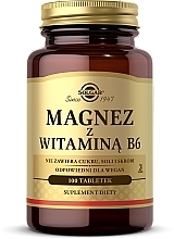 Dietary Supplement 'Magnesium with Vitamin B6' - Solgar Magnesium With Vitamin B6 — photo N1