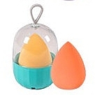 Fragrances, Perfumes, Cosmetics Makeup Sponge in Case, 38426, orange - Top Choice Blender Sponge With Case