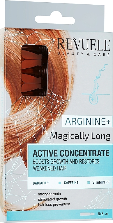 Hair Ampoules "Magically Long" - Revuele Active Hair Concentrate Arginine+ Magically Long — photo N2