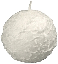 Fragrances, Perfumes, Cosmetics Decorative Candle "White Christmas Ball", 12 cm - Artman Christmas Candle White Ball