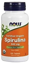 Vegan Supplement "Spirulina" 500mg - Now Foods Certified Organic Spirulina — photo N4