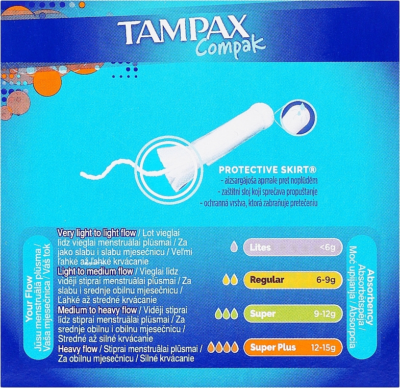 Tampons with Applicator, 16 pcs - Tampax Compak Super Plus — photo N3