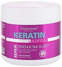 Fragrances, Perfumes, Cosmetics Keratin Hair Mask - Vivaco VivaPharm Keratin & Caffeine Hair Mask