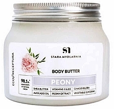 Fragrances, Perfumes, Cosmetics Peony Body Butter - Stara Mydlarnia Eco Receptura Peony Body Butter