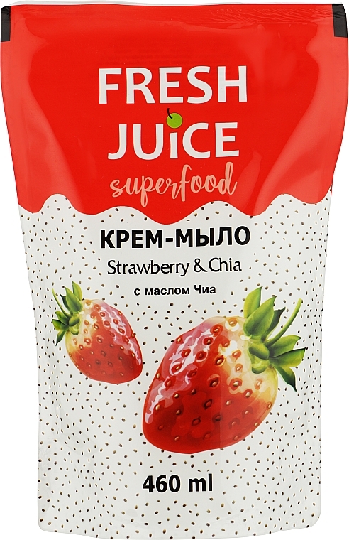 Strawberry & Chia Cream Soap - Fresh Juice Superfood Strawberry & Chia (doypack)	 — photo N1