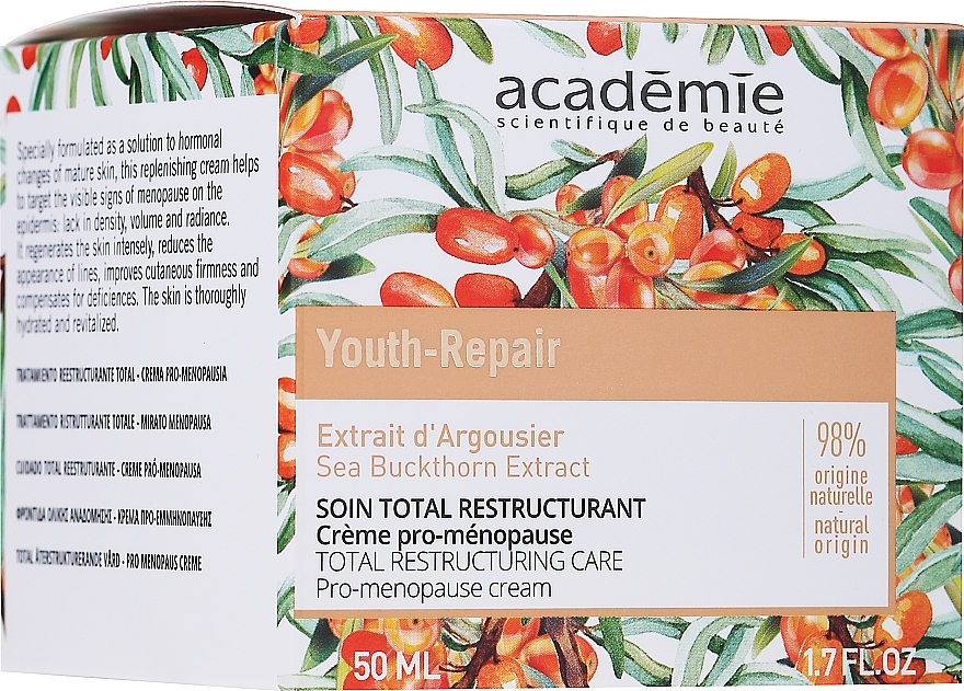 Restructuring Sea Buckthorn Face Cream - Academie Total Restructuring Care Cream — photo N2