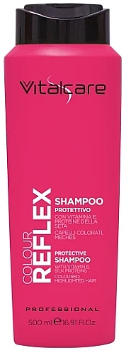 Vitamin E & Silk Protein Shampoo for Coloured Hair - Vitalcare Professional Colour Reflex Shampoo — photo N1